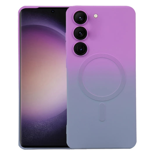 For Samsung Galaxy S23 5G Liquid TPU Silicone Gradient MagSafe Phone Case(Purple Grey) - Galaxy S23 5G Cases by buy2fix | Online Shopping UK | buy2fix