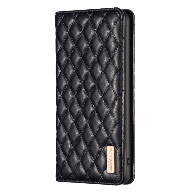 For Xiaomi 13 Lite / Civi 2 Diamond Lattice Magnetic Leather Flip Phone Case(Black) - 13 Lite Cases by buy2fix | Online Shopping UK | buy2fix