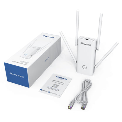 Wavlink AERIAL D4X AX1800Mbps Dual Frequency WiFi Signal Amplifier WiFi6 Extender(UK Plug) -  by buy2fix | Online Shopping UK | buy2fix