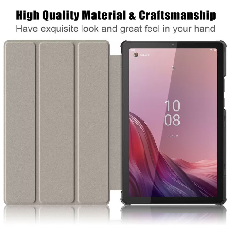 For Lenovo Tab M9 TB-310FU 3-folding Coloured Drawing Leather Smart Tablet Case(Milky Way) - For Lenovo by buy2fix | Online Shopping UK | buy2fix