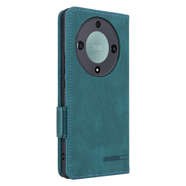 For Honor X9a 5G / Magic5 Lite Magnetic Clasp Flip Leather Phone Case(Green) - Honor Cases by buy2fix | Online Shopping UK | buy2fix