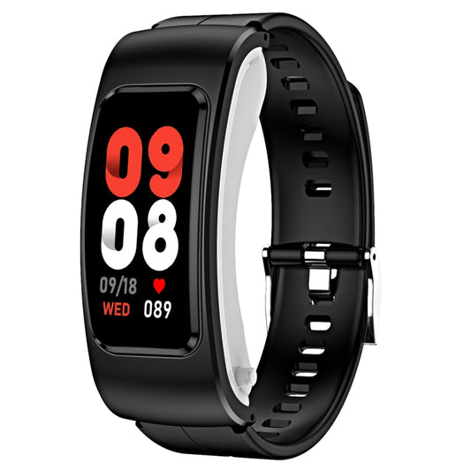 K60 1.08 inch Silicone Band Earphone Detachable Life Waterproof Smart Watch Support Bluetooth Call(Black) - Smart Wear by buy2fix | Online Shopping UK | buy2fix