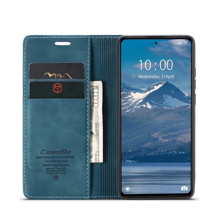 For Xiaomi Redmi Note 12 5G / Poco X5 CaseMe 013 Multifunctional Horizontal Flip Leather Phone Case(Blue) - Note 12 Cases by CaseMe | Online Shopping UK | buy2fix