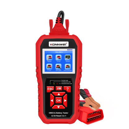 KONNWEI KW890 2 in 1 Car OBD2 Fault Detector + Maintenance Light Reseter - Code Readers & Scan Tools by KONNWEI | Online Shopping UK | buy2fix