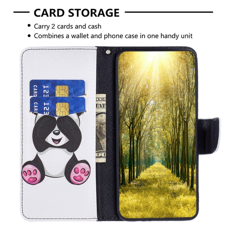 For Xiaomi Redmi Note 12 4G Global Colored Drawing Leather Phone Case(Panda) - Note 12 Cases by buy2fix | Online Shopping UK | buy2fix