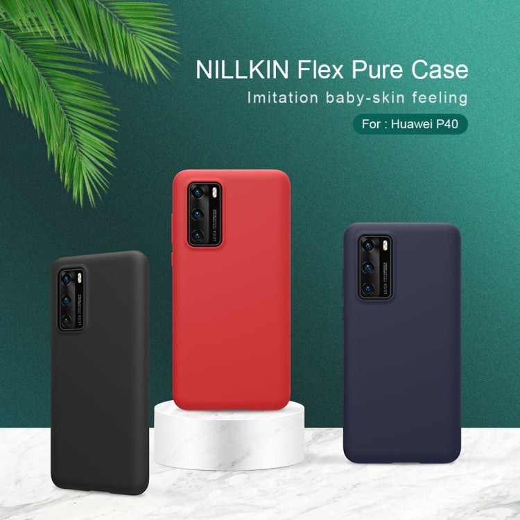 For Huawei P40 NILLKIN Feeling Series Shockproof Liquid Silicone Protective Case(Red) - Huawei Cases by NILLKIN | Online Shopping UK | buy2fix