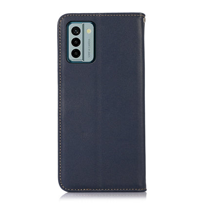 For Nokia G22 4G KHAZNEH Nappa Top Layer Cowhide Leather Phone Case(Blue) - Nokia Cases by buy2fix | Online Shopping UK | buy2fix