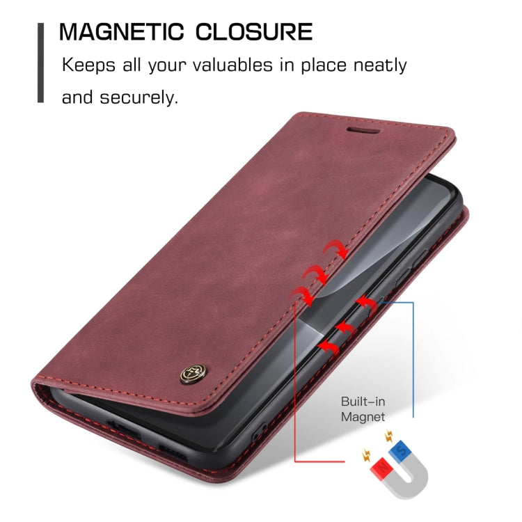 For Xiaomi 13 Lite CaseMe 013 Multifunctional Horizontal Flip Leather Phone Case(Wine Red) - 13 Lite Cases by CaseMe | Online Shopping UK | buy2fix