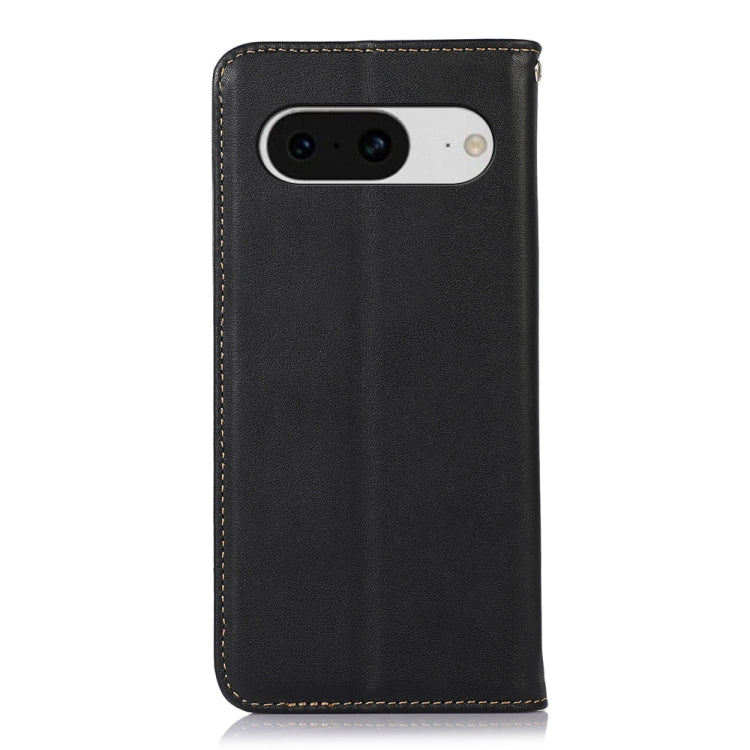 For Google Pixel 8 KHAZNEH Nappa Top Layer Cowhide Leather Phone Case(Black) - Google Cases by buy2fix | Online Shopping UK | buy2fix