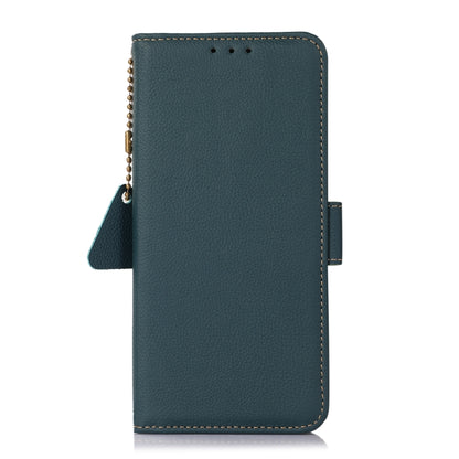 For Google Pixel 8 Side-Magnetic TJ Genuine Leather RFID Phone Case(Green) - Google Cases by buy2fix | Online Shopping UK | buy2fix