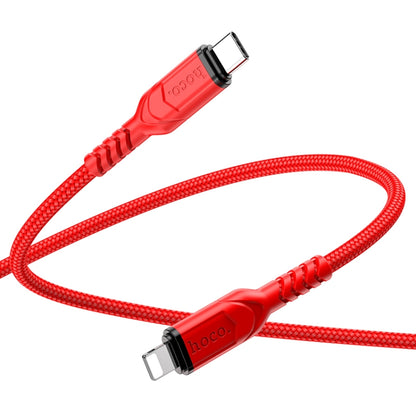 hoco X59 Victory PD 20W USB-C / Type-C to 8 Pin Charging Data Dable, Length:1m(Red) - 2 in 1 Cable by hoco | Online Shopping UK | buy2fix