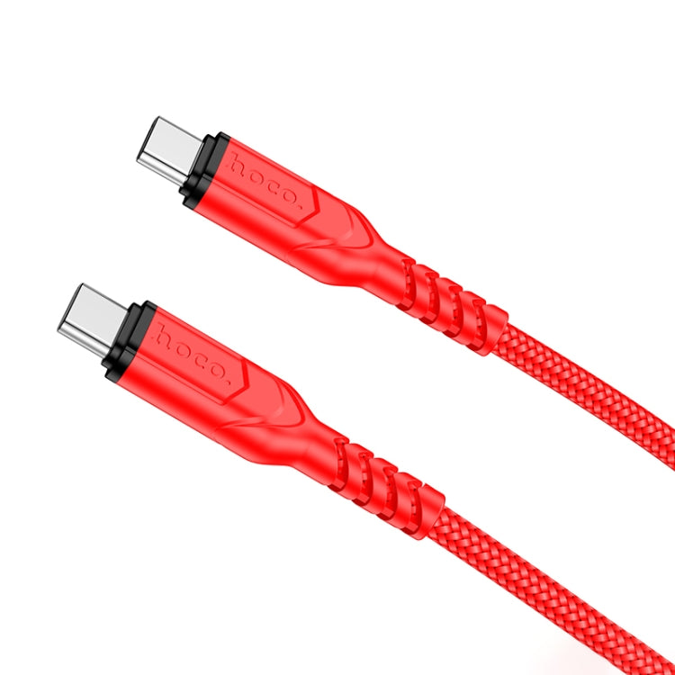 hoco X59 Victory 60W USB-C / Type-C to USB-C / Type-C Charging Data Dable, Length:1m(Red) - USB-C & Type-C Cable by hoco | Online Shopping UK | buy2fix