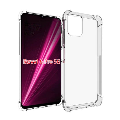 For T-Mobile Revvl 6 Pro 5G Shockproof Non-slip Thickening TPU Phone Case(Transparent) - More Brand by buy2fix | Online Shopping UK | buy2fix