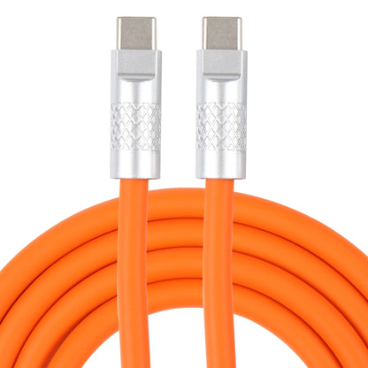 Mech Series 120W USB-C / Type-C to USB-C / Type-C Metal Plug Silicone Fast Charging Data Cable, Length: 1.2m(Orange) -  by buy2fix | Online Shopping UK | buy2fix