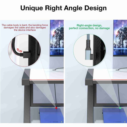 3m USB-C / Type-C to USB-C / Type-C Elbow 20Gpbs 4K 60Hz Video and Audio Data Cable -  by buy2fix | Online Shopping UK | buy2fix