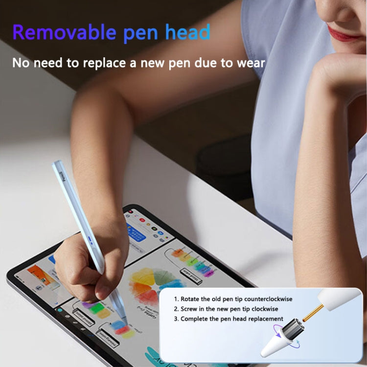 BP19-BL Type-C Universal Magnetic Hexagon Bluetooth Stylus Pen(White) - Stylus Pen by buy2fix | Online Shopping UK | buy2fix