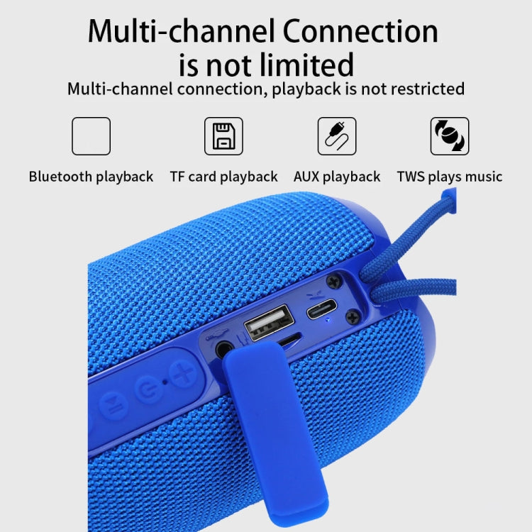T&G TG653 TWS LED Mini Portable Wireless Stereo Sound Outdoor Speaker(Blue) - Mini Speaker by T&G | Online Shopping UK | buy2fix