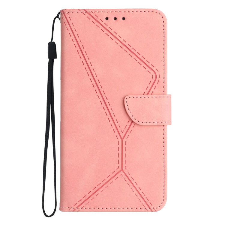 For Sony Xperia 1 V Stitching Embossed Leather Phone Case(Pink) - Sony Cases by buy2fix | Online Shopping UK | buy2fix