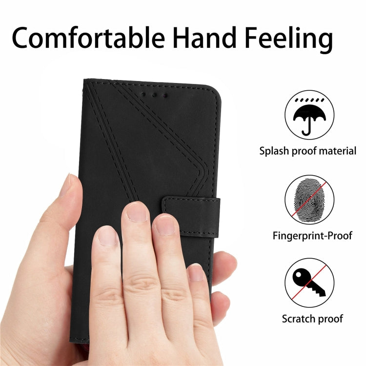 For Sony Xperia 1 V Stitching Embossed Leather Phone Case(Black) - Sony Cases by buy2fix | Online Shopping UK | buy2fix