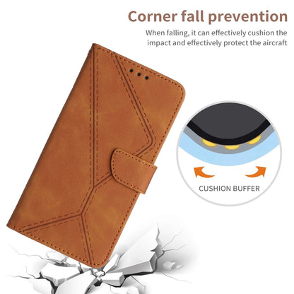 For Xiaomi Redmi Note 12 Pro+ Stitching Embossed Leather Phone Case(Brown) - Note 12 Pro+ Cases by buy2fix | Online Shopping UK | buy2fix