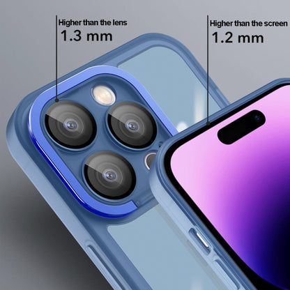 For iPhone 13 Pro Max Invisible Lens Bracket Matte Transparent Phone Case(Purple) - iPhone 13 Pro Max Cases by buy2fix | Online Shopping UK | buy2fix