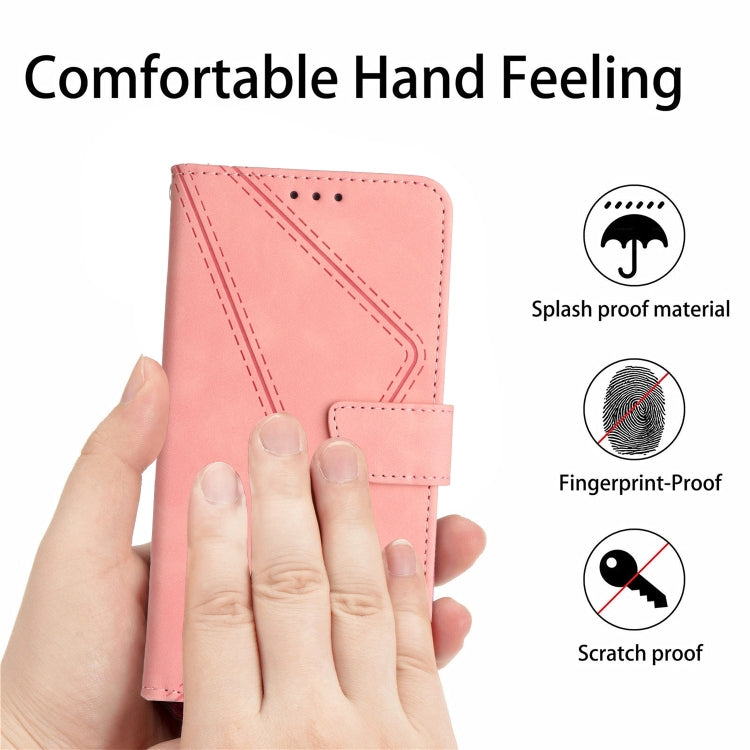 For TCL 30 SE / 30E /306/305 Stitching Embossed Leather Phone Case(Pink) - More Brand by buy2fix | Online Shopping UK | buy2fix