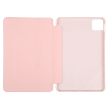 For Xiaomi Pad 6 / Pad 6 Pro Three-fold Holder Flip Tablet Leather Case(Light Pink) -  by buy2fix | Online Shopping UK | buy2fix