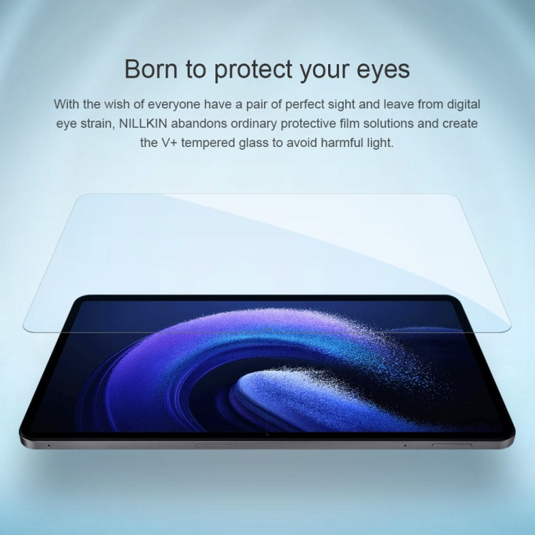 For Xiaomi Pad 6 Pro / Pad 6 NILLKIN V+ Series 0.33mm 4H Anti-blue Ray Tempered Glass Film -  by NILLKIN | Online Shopping UK | buy2fix