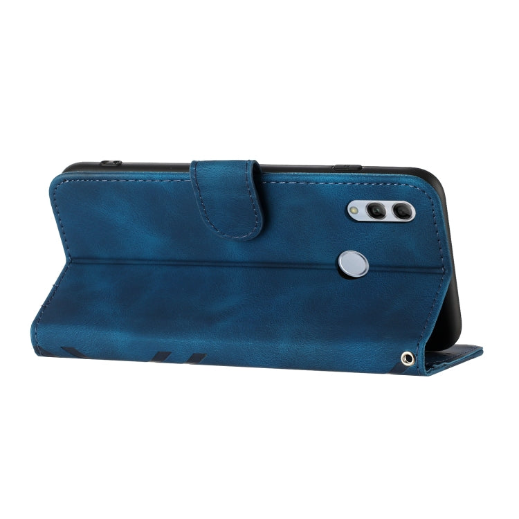 For Honor 10 Lite Line Pattern Skin Feel Leather Phone Case(Royal Blue) - Honor Cases by buy2fix | Online Shopping UK | buy2fix