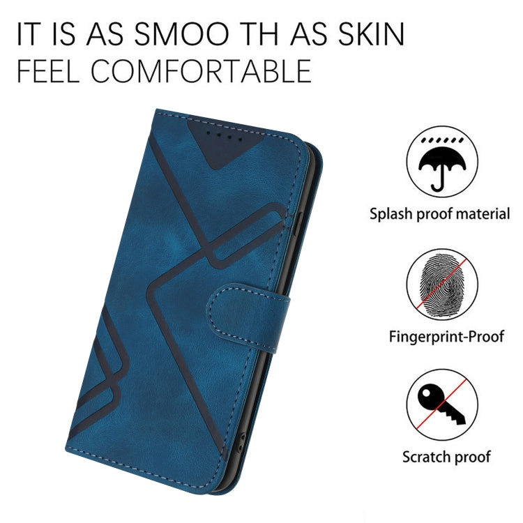 For Honor 70 Line Pattern Skin Feel Leather Phone Case(Royal Blue) - Honor Cases by buy2fix | Online Shopping UK | buy2fix