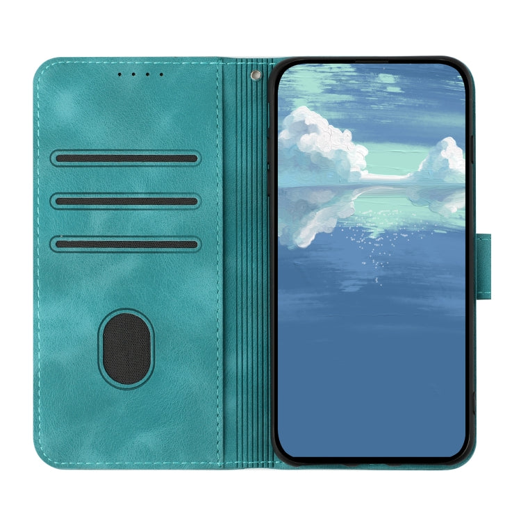 For Honor 70 Line Pattern Skin Feel Leather Phone Case(Light Blue) - Honor Cases by buy2fix | Online Shopping UK | buy2fix
