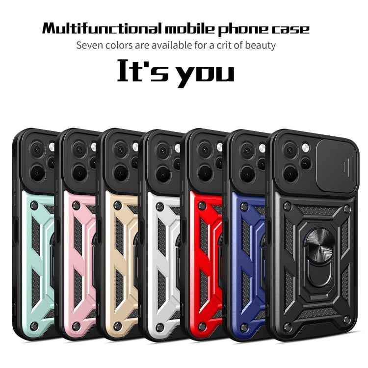 For Huawei nova Y61 Sliding Camera Cover Design TPU+PC Phone Case(Red) - Huawei Cases by buy2fix | Online Shopping UK | buy2fix