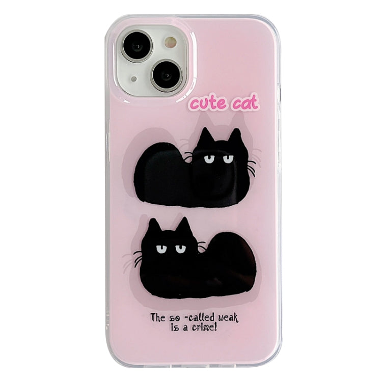 For iPhone 11 IMD Cute Animal Pattern Phone Case(Cat) - iPhone 11 Cases by buy2fix | Online Shopping UK | buy2fix