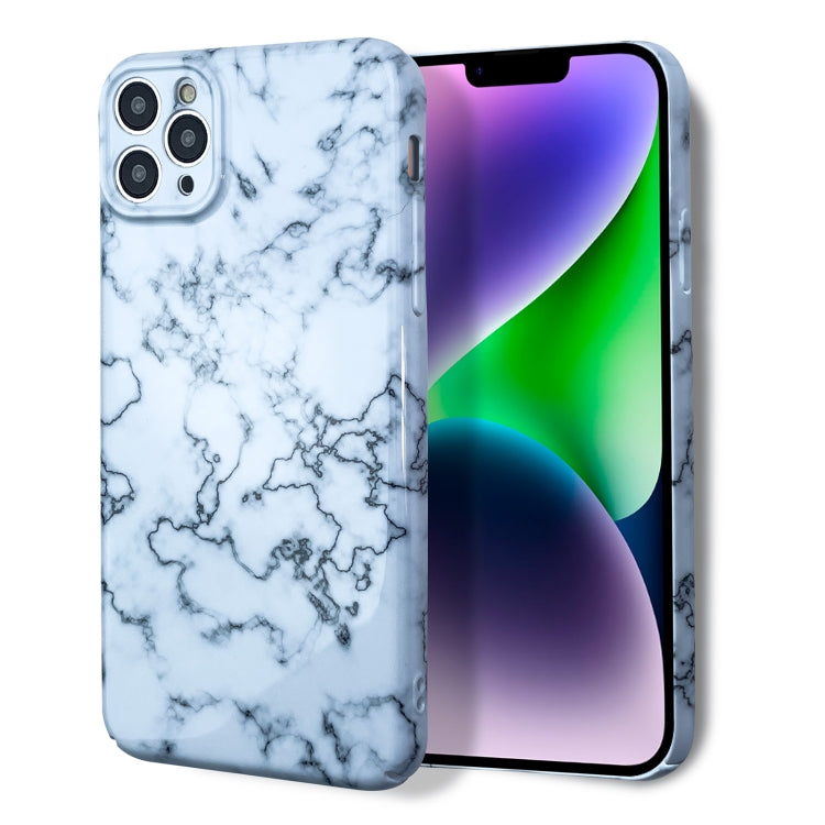 For iPhone 13 Pro Max Marble Pattern Phone Case(Green White) - iPhone 13 Pro Max Cases by buy2fix | Online Shopping UK | buy2fix