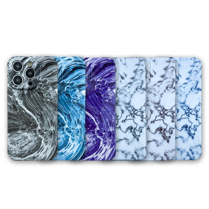 For iPhone 14 Marble Pattern Phone Case(Blue White) - iPhone 14 Cases by buy2fix | Online Shopping UK | buy2fix