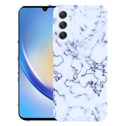 For Samsung Galaxy A34 Marble Pattern Phone Case(Green White) - Galaxy Phone Cases by buy2fix | Online Shopping UK | buy2fix
