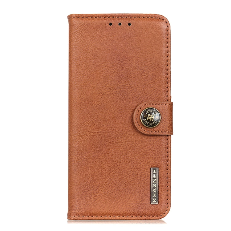 For Xiaomi Poco F5 Pro/Redmi K60/K60 Pro KHAZNEH Cowhide Texture Horizontal Flip Leather Phone Case(Brown) - Xiaomi Cases by buy2fix | Online Shopping UK | buy2fix