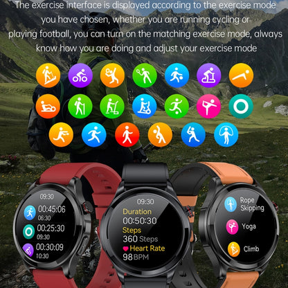 TK22 1.39 inch IP67 Waterproof Silicone Band Smart Watch Supports ECG / Non-invasive Blood Sugar(Black) - Smart Watches by buy2fix | Online Shopping UK | buy2fix