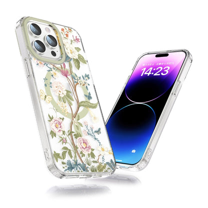 For iPhone 15 Plus MagSafe Magnetic TPU Phone Case(Blue Hydrangea Ball) - iPhone 15 Plus Cases by buy2fix | Online Shopping UK | buy2fix