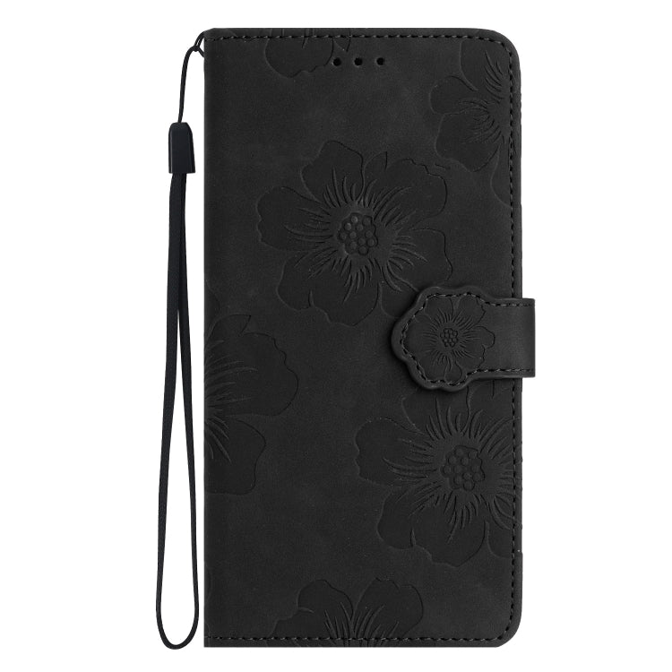 For Xiaomi Redmi 9A Flower Embossing Pattern Leather Phone Case(Black) - Xiaomi Cases by buy2fix | Online Shopping UK | buy2fix