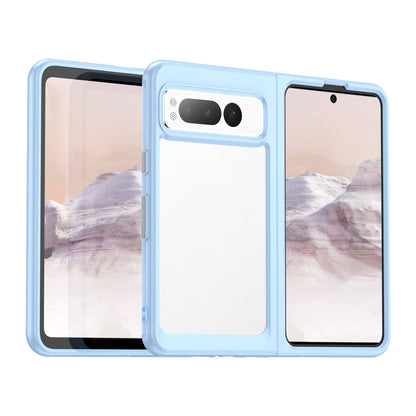 For Google Pixel Fold Colorful Series Acrylic + TPU Phone Case(Blue) - Google Cases by buy2fix | Online Shopping UK | buy2fix