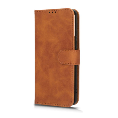 For Motorola Edge 40 Skin Feel Magnetic Flip Leather Phone Case(Brown) - Motorola Cases by buy2fix | Online Shopping UK | buy2fix