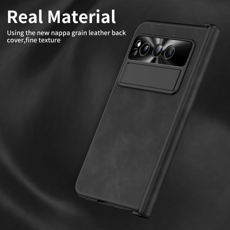 For Google Pixel Fold Napa Texture All-inclusive Phone Case(Black) - Google Cases by buy2fix | Online Shopping UK | buy2fix