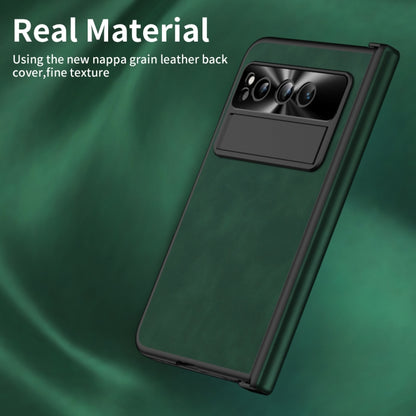 For Google Pixel Fold Napa Texture All-inclusive Phone Case(Green) - Google Cases by buy2fix | Online Shopping UK | buy2fix