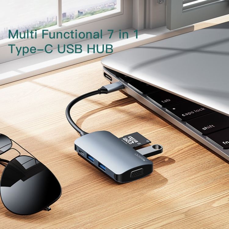 Yesido HB16 7 in 1 USB-C / Type-C Ports Multifunctional Docking Station HUB Adapter - USB HUB by Yesido | Online Shopping UK | buy2fix