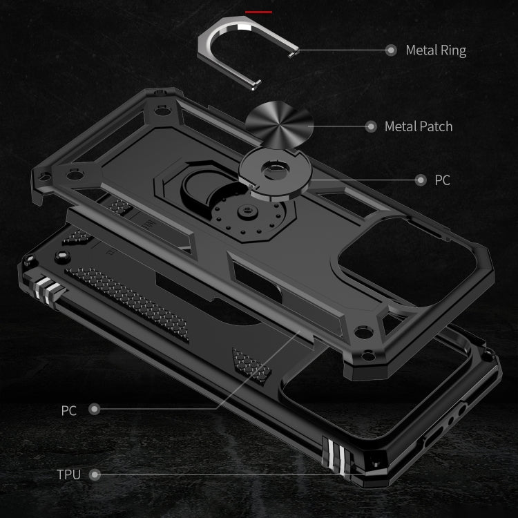 For iPhone 15 Plus Shockproof TPU + PC Phone Case with Holder(Black) - iPhone 15 Plus Cases by buy2fix | Online Shopping UK | buy2fix