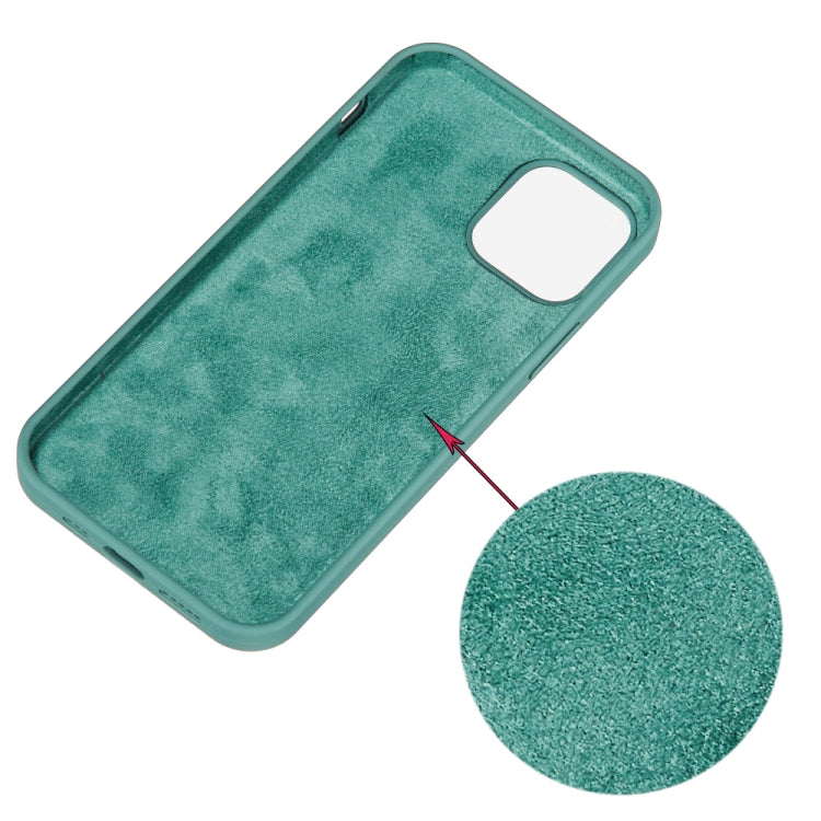 For iPhone 15 Solid Color Silicone Phone Case(Pine Needle Green) - iPhone 15 Cases by buy2fix | Online Shopping UK | buy2fix