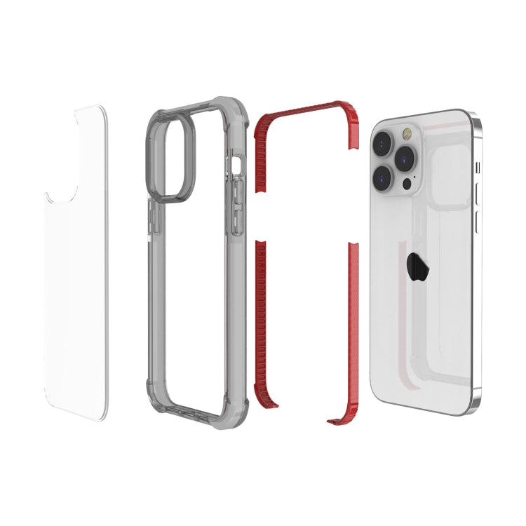 For iPhone 15 Pro Max Four-corner Shockproof TPU + Acrylic Phone Case(Red) - iPhone 15 Pro Max Cases by buy2fix | Online Shopping UK | buy2fix