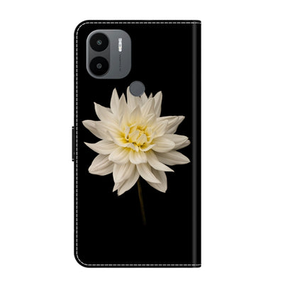 For Xiaomi Redmi A1+ / A2 / A2+ Crystal 3D Shockproof Protective Leather Phone Case(White Flower) - Xiaomi Cases by buy2fix | Online Shopping UK | buy2fix