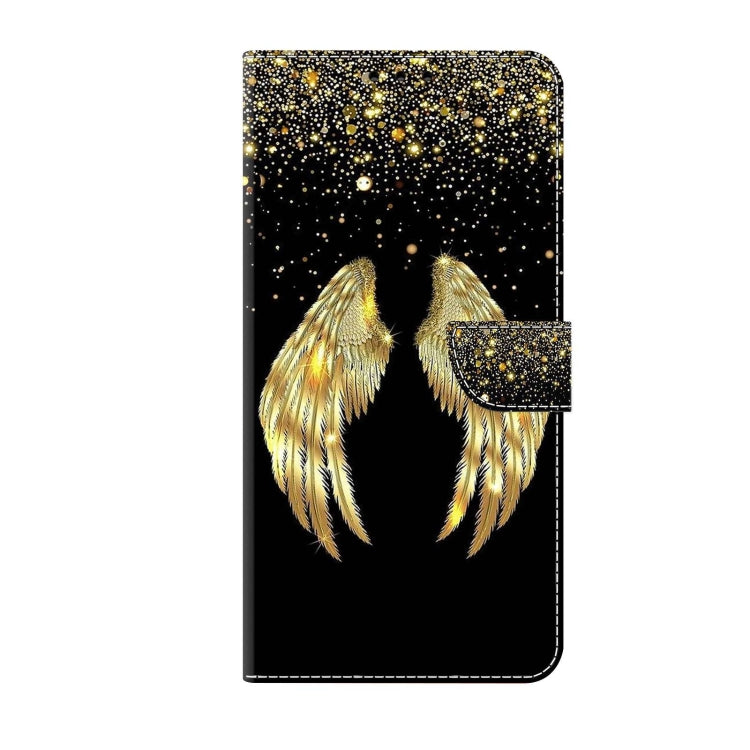 For Xiaomi Redmi Note 10 5G Crystal 3D Shockproof Protective Leather Phone Case(Golden Wings) - Xiaomi Cases by buy2fix | Online Shopping UK | buy2fix